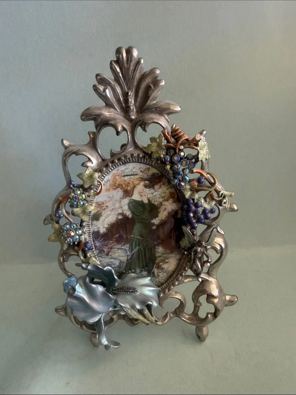 Kirk’s Folly Ornate Silver-Tone Decorative Picture Frame with Floral Accents